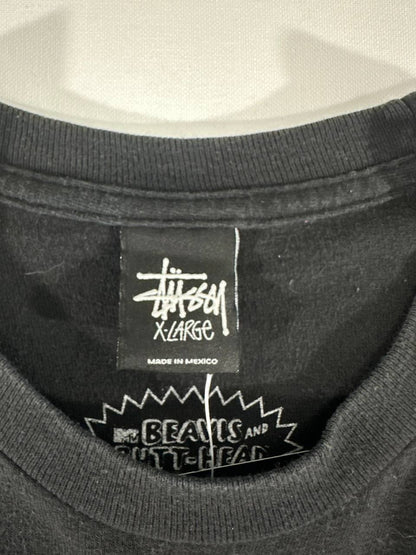 Stussy T-shirt VTG Graphic Beavis And Butt-Head MTV Big Logo USA Uomo (XL)