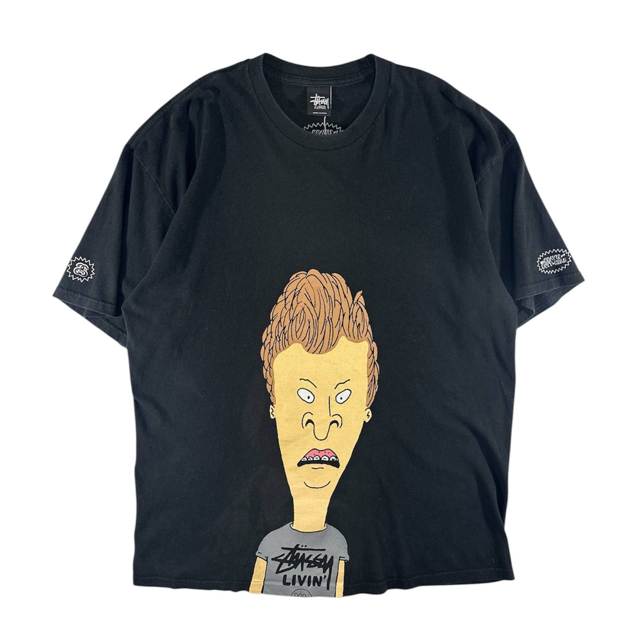 Stussy T-shirt VTG Graphic Beavis And Butt-Head MTV Big Logo USA Uomo (XL)