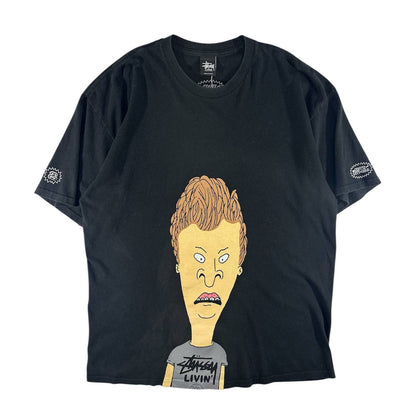 Stussy T-shirt VTG Graphic Beavis And Butt-Head MTV Big Logo USA Uomo (XL)