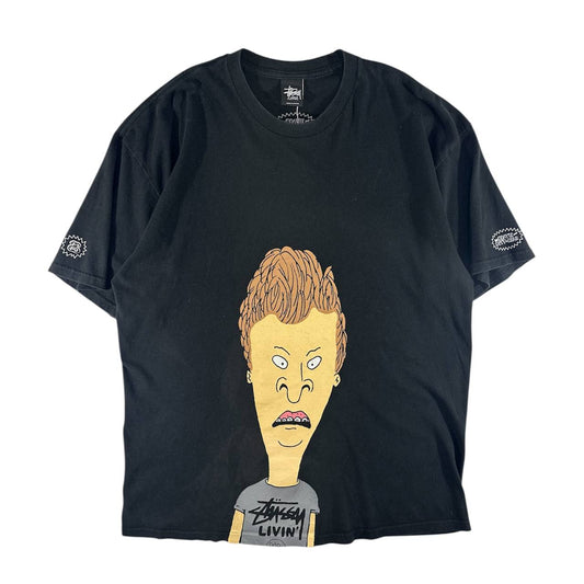 Stussy T-shirt VTG Graphic Beavis And Butt-Head MTV Big Logo USA Uomo (XL)