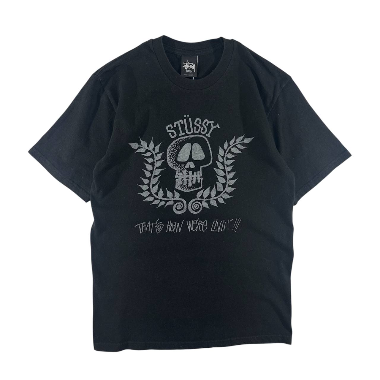 Stussy T-shirt Skull Black Graphic Uomo/Donna (S)