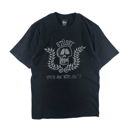 Stussy T-shirt Skull Black Graphic Uomo/Donna (S)
