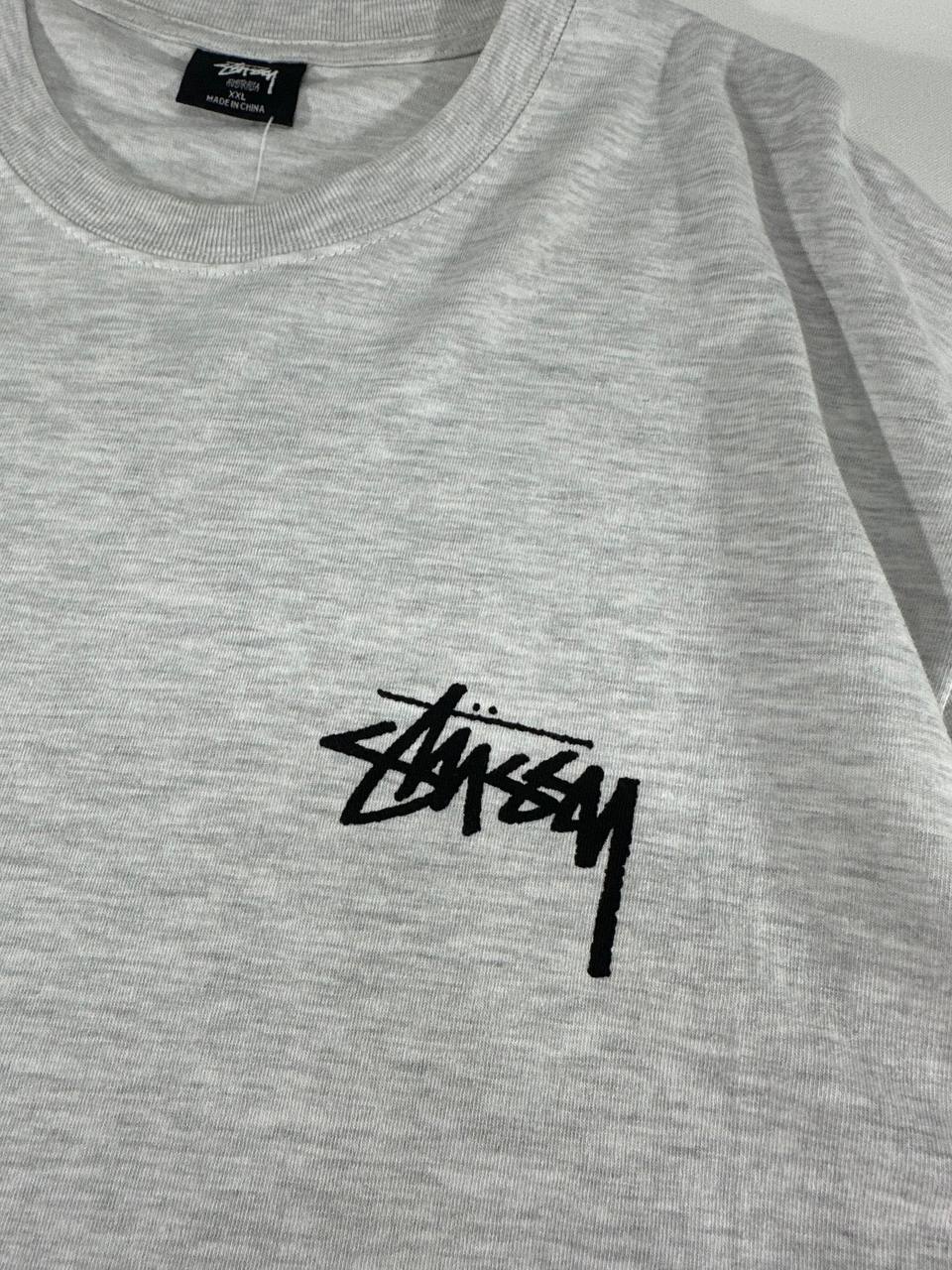 Stussy T-shirt Grey With Fuzzy Dice Graphic Vintage RARE Uomo (XXL)
