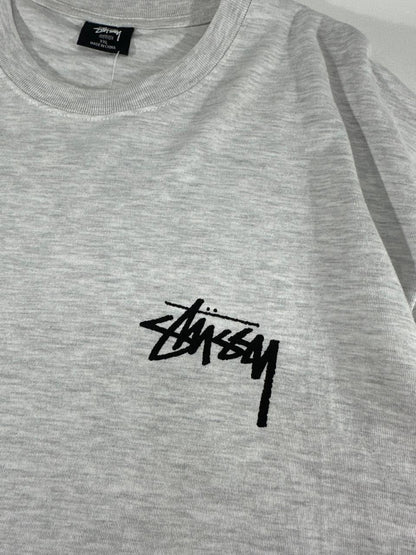 Stussy T-shirt Grey With Fuzzy Dice Graphic Vintage RARE Uomo (XXL)