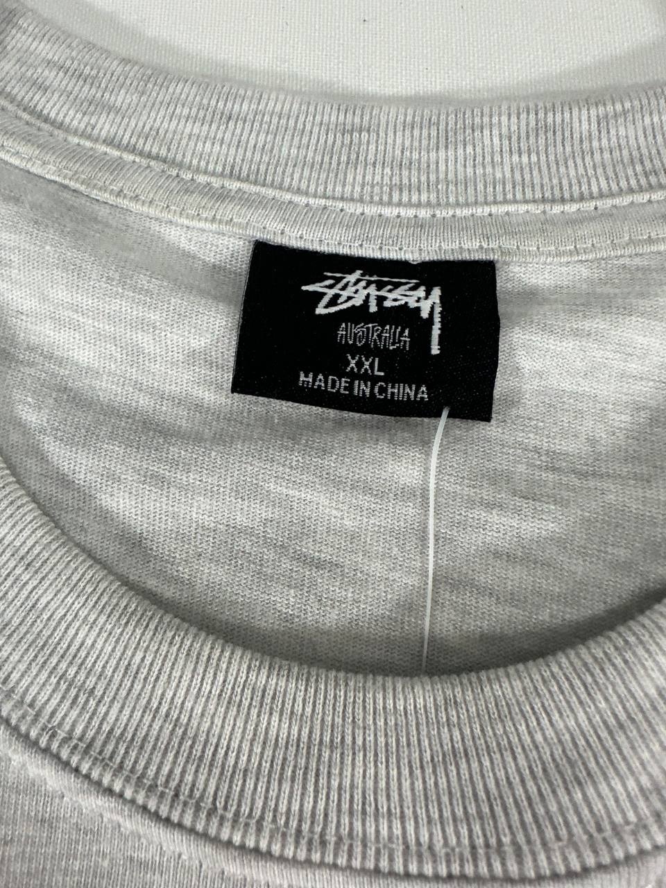 Stussy T-shirt Grey With Fuzzy Dice Graphic Vintage RARE Uomo (XXL)
