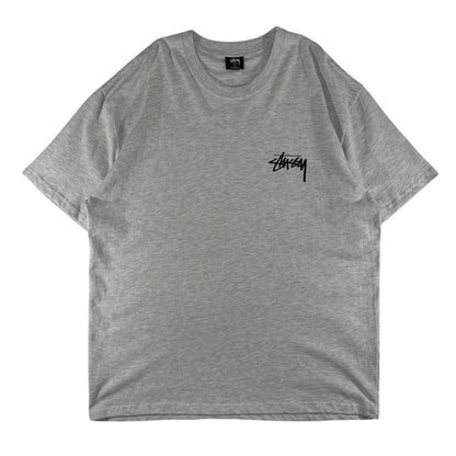 Stussy T-shirt Grey With Fuzzy Dice Graphic Vintage RARE Uomo (XXL)