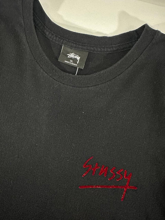 Stussy T-shirt Logo Camoscio Made in Messico USA Uomo (XL)