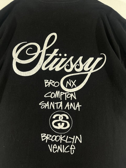 Stussy T-shirt World Tour Graphic Iconic Big Logo USA Uomo (XL)