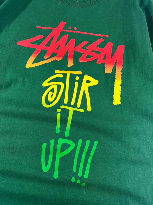Stussy T-shirt Stir it up Graphic Big Logo USA Uomo/Donna (M)