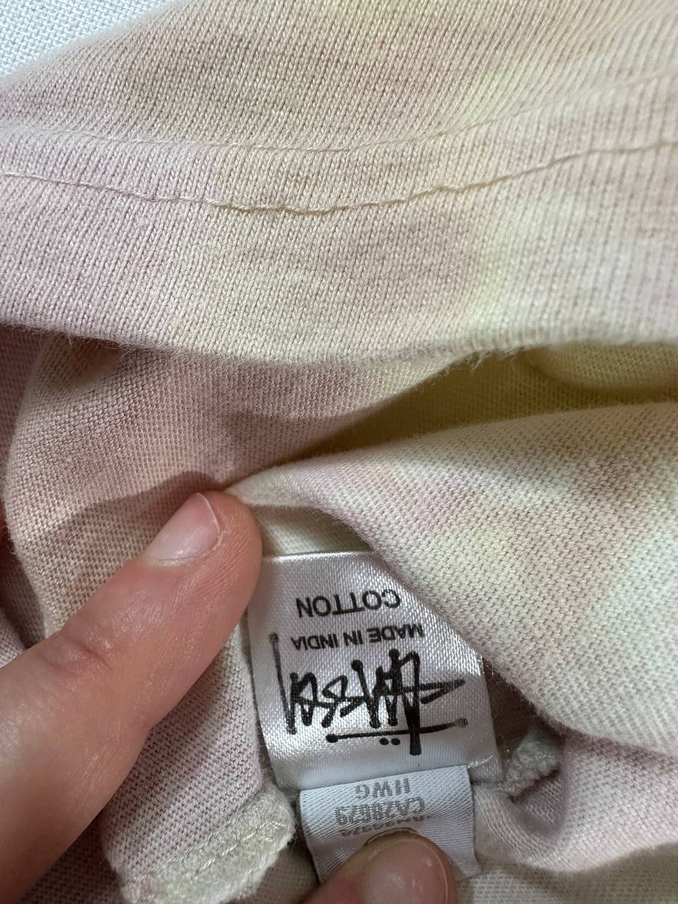 Stussy T-shirt Tye Dye Stampa Grande Big Logo USA Uomo (M)