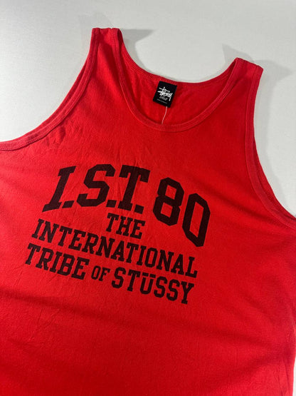 Stussy T-shirt Canotta Stampa Grande Vintage Uomo/Donna (L)