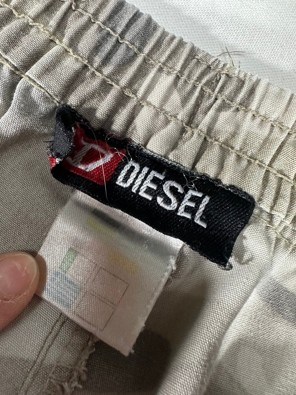 Diesel Cargo Shorts Y2K Camouflage Vintage Logo Ricamato Uomo (M/L)
