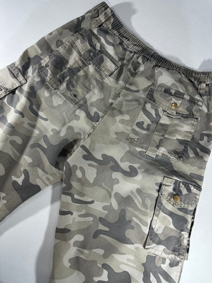 Diesel Cargo Shorts Y2K Camouflage Vintage Logo Ricamato Uomo (M/L)