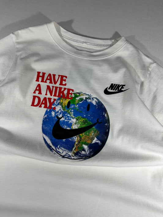 Nike T-shirt Big Logo Have a Nike Day Stampato Vintage USA Uomo/Donna (XL-M)