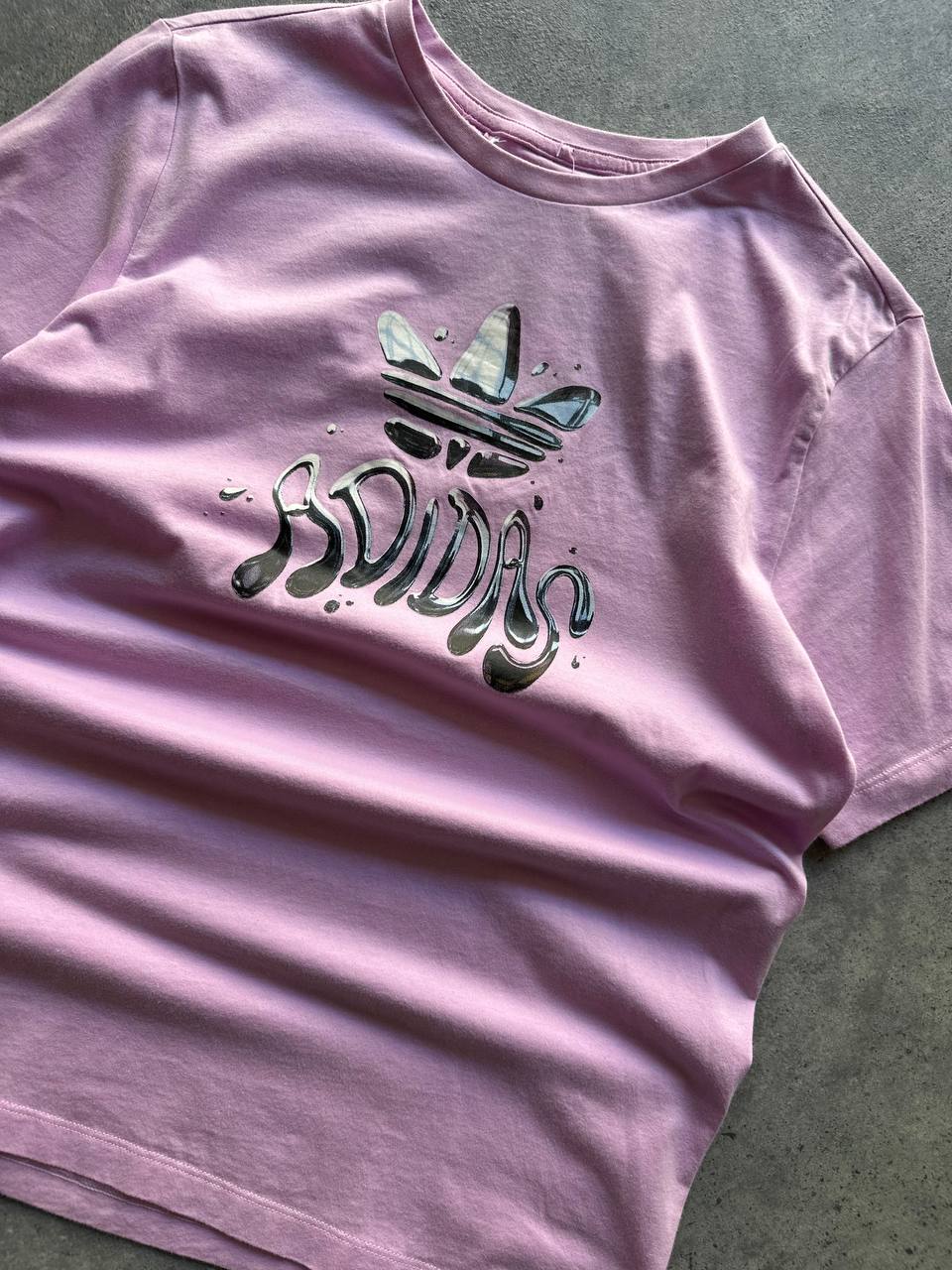 Adidas T-Shirt Big Logo Stampato Vintage Donna (S/M)