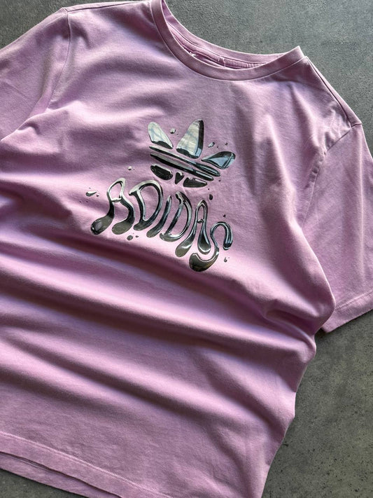 Adidas T-Shirt Big Logo Stampato Vintage Donna (S/M)