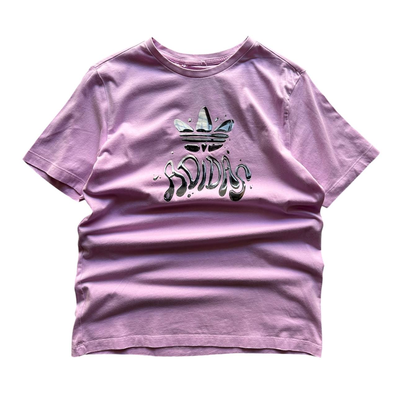Adidas T-Shirt Big Logo Stampato Vintage Donna (S/M)