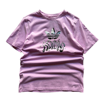 Adidas T-Shirt Big Logo Stampato Vintage Donna (S/M)