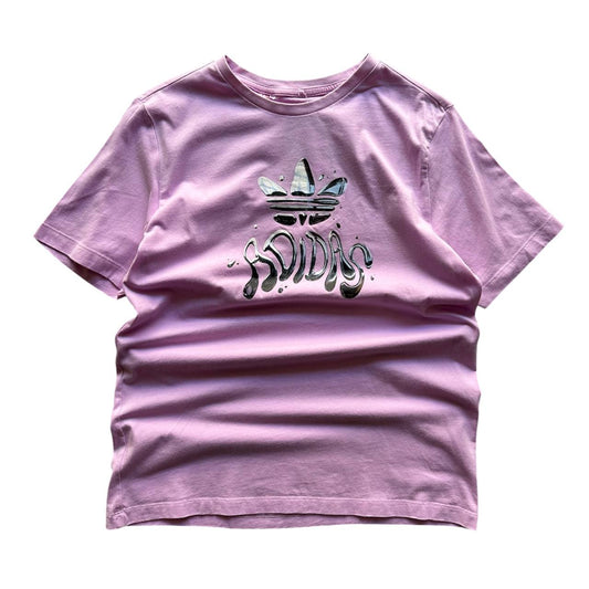 Adidas T-Shirt Big Logo Stampato Vintage Donna (S/M)