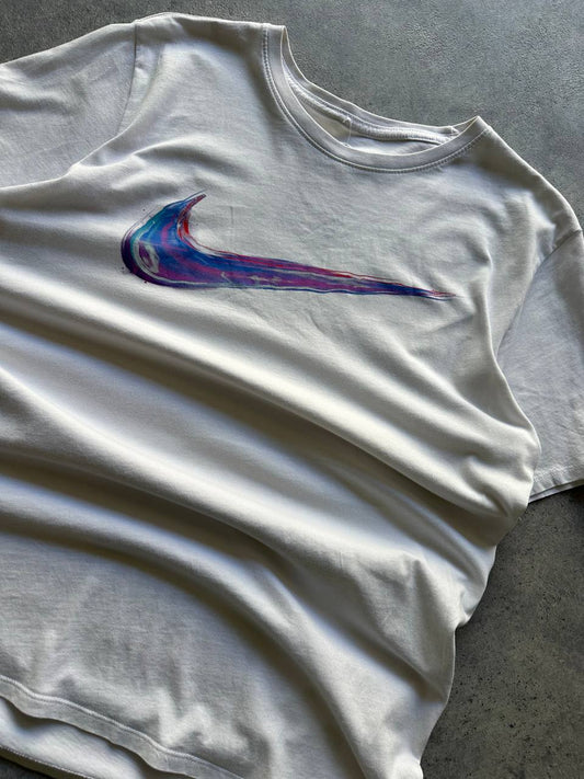 Nike T-Shirt Big Logo Stampato USA Uomo/Donna (L)