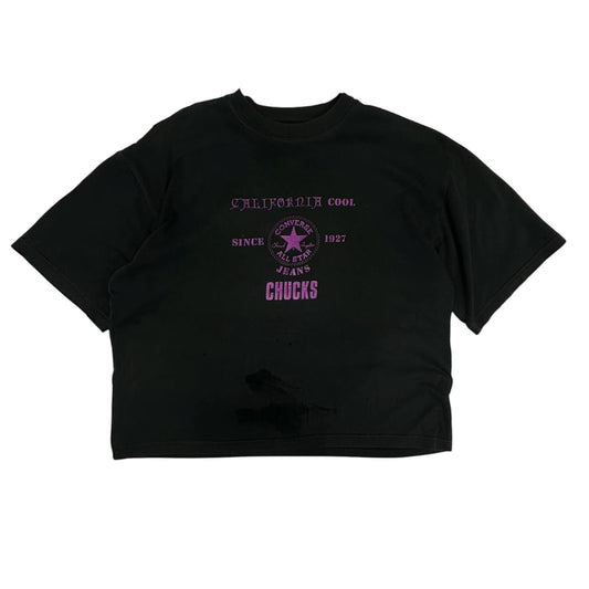 Converse T-shirt Box Crop Vintage Logo Stampato Uomo (L)