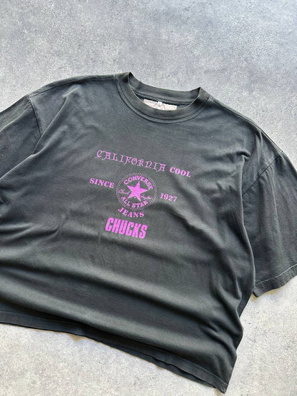 Converse T-shirt Box Crop Vintage Logo Stampato Uomo (L)