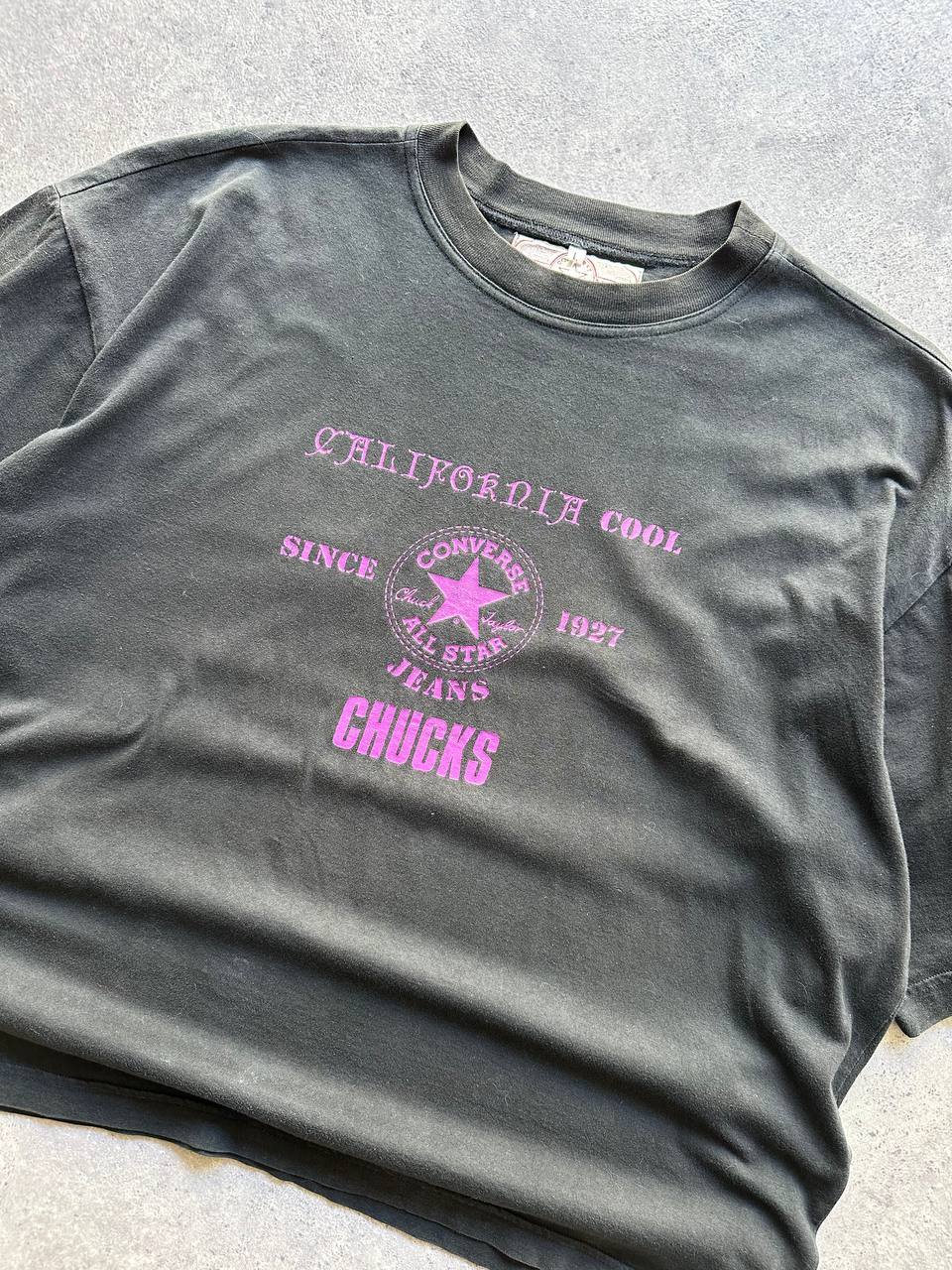Converse T-shirt Box Crop Vintage Logo Stampato Uomo (L)