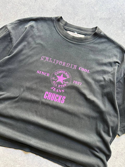 Converse T-shirt Box Crop Vintage Logo Stampato Uomo (L)