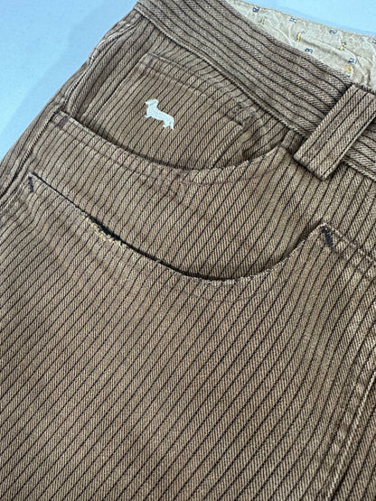 Harmont & Blaine Brown Corduroy Pants Pantalone Vintage Big Logo Uomo (50 IT)
