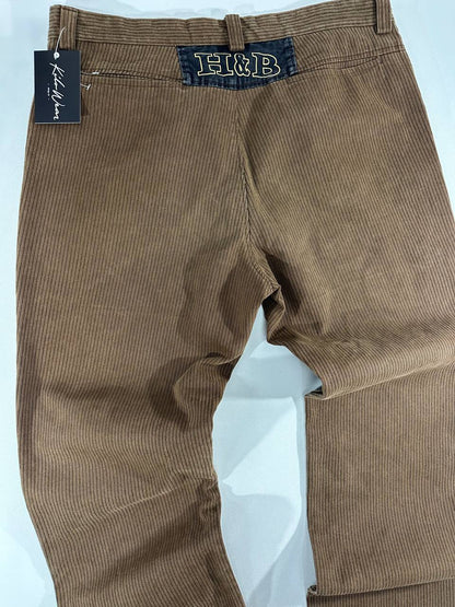 Harmont & Blaine Brown Corduroy Pants Pantalone Vintage Big Logo Uomo (50 IT)