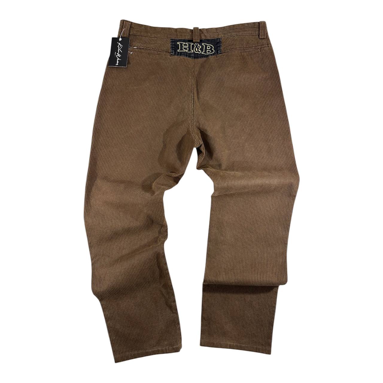 Harmont & Blaine Brown Corduroy Pants Pantalone Vintage Big Logo Uomo (50 IT)