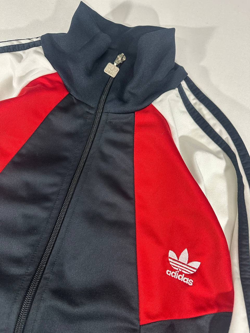 Adidas Track-Top Vintage Logo Ricamato Giacca Tuta Uomo (M)