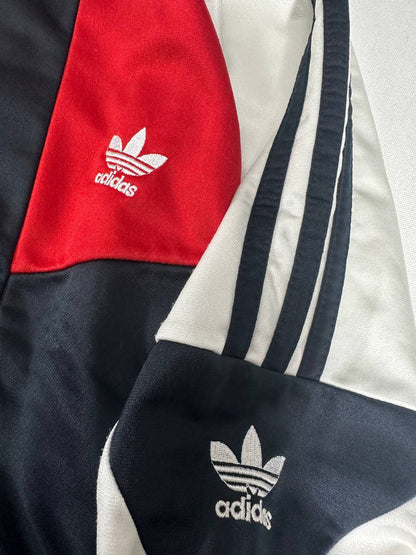 Adidas Track-Top Vintage Logo Ricamato Giacca Tuta Uomo (M)