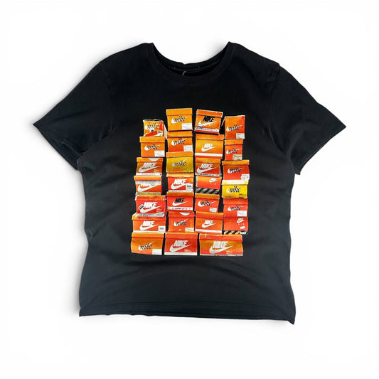 Nike T-Shirt Vintage Y2K Big Logo Stampato Uomo (M)