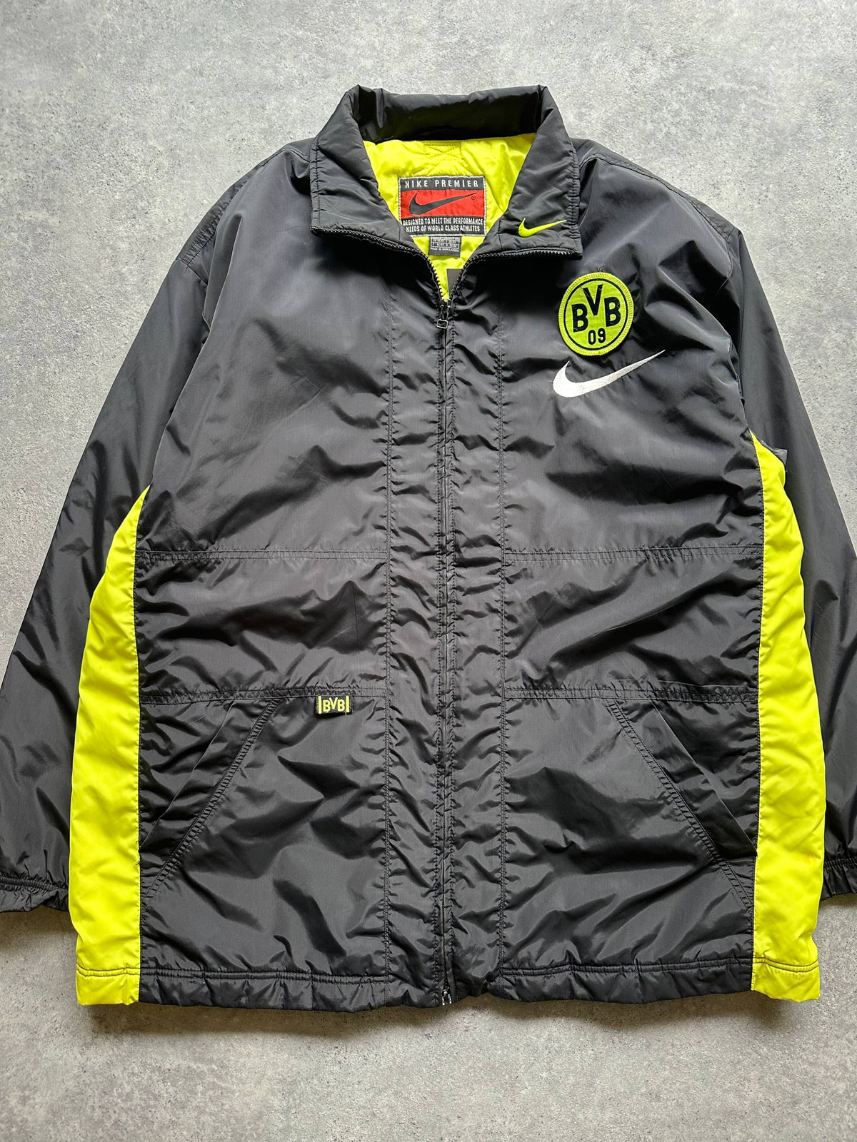 Nike Giubbino Vintage Borussia Dortmund anni '90 Logo Ricamato Uomo (XL)