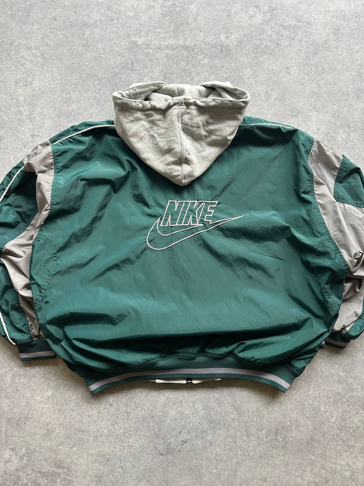 Nike Giubbino Vintage anni '80 Double Face Logo Ricamato Uomo/Donna (M)