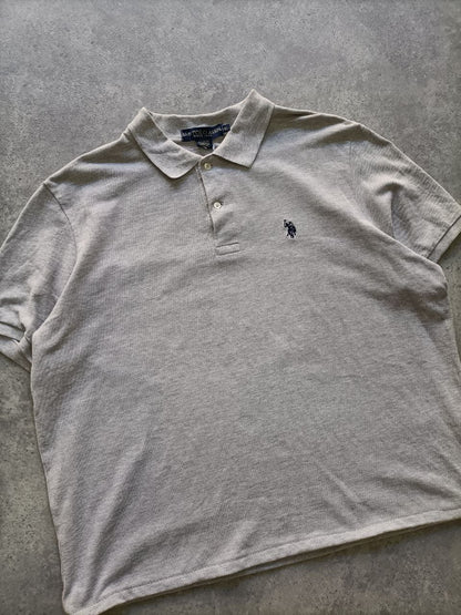 Polo Vintage Croppata Uomo – Grigia US Polo Assn. (Taglia M IT / Etichetta XL)