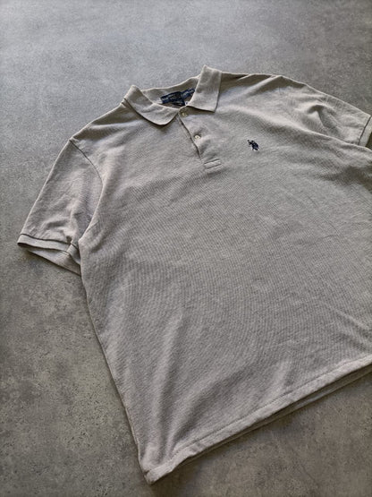 Polo Vintage Croppata Uomo – Grigia US Polo Assn. (Taglia M IT / Etichetta XL)