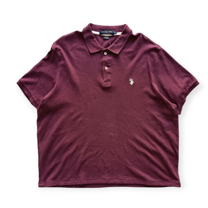 T-shirt Vintage Croppata Uomo – Bordeaux U.S. Polo Assn. (Taglia M IT / Etichetta XL)