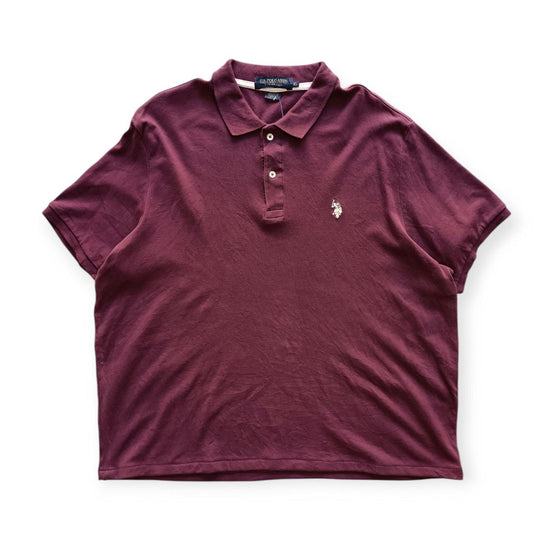 T-shirt Vintage Croppata Uomo – Bordeaux U.S. Polo Assn. (Taglia M IT / Etichetta XL)
