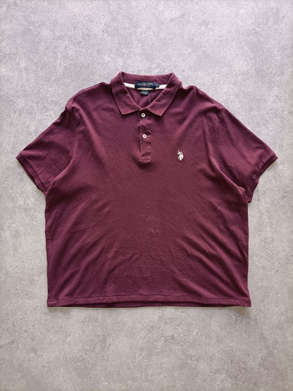 T-shirt Vintage Croppata Uomo – Bordeaux U.S. Polo Assn. (Taglia M IT / Etichetta XL)