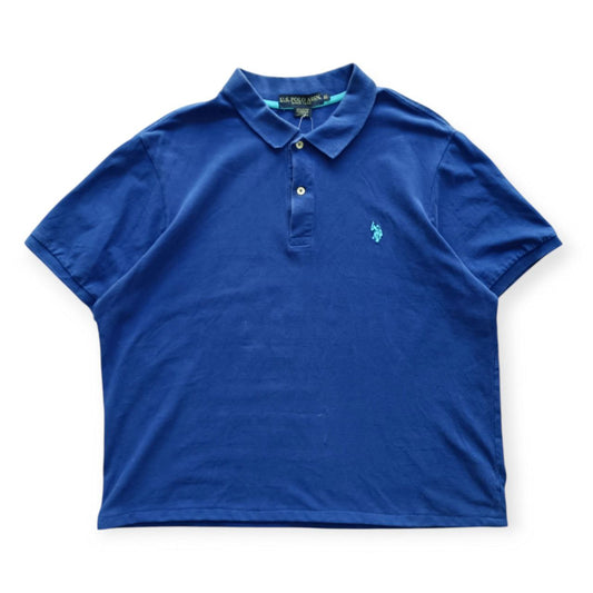 Polo Vintage Croppata Uomo – Blu U.S. Polo Assn. (Taglia M IT / Etichetta XL)