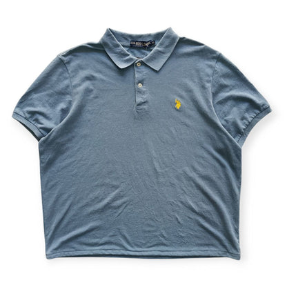 Polo Vintage Croppata Uomo – Celeste Grigio U.S. Polo Assn. (Taglia M IT / Etichetta XL)