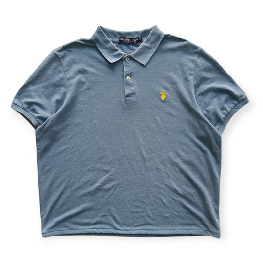 Polo Vintage Croppata Uomo – Celeste Grigio U.S. Polo Assn. (Taglia M IT / Etichetta XL)