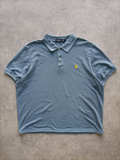 Polo Vintage Croppata Uomo – Celeste Grigio U.S. Polo Assn. (Taglia M IT / Etichetta XL)