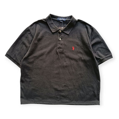 Polo Vintage Croppata Uomo – Nera U.S. Polo Assn. (Taglia L IT / Etichetta 2XL)