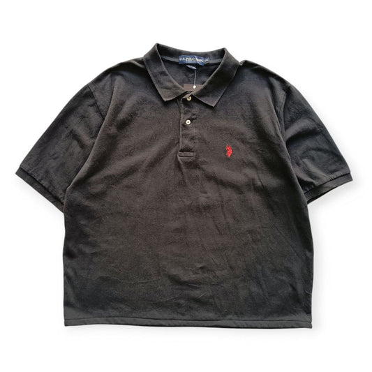 Polo Vintage Croppata Uomo – Nera U.S. Polo Assn. (Taglia L IT / Etichetta 2XL)