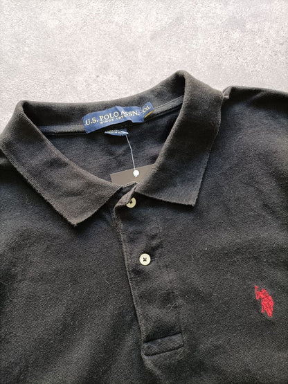 Polo Vintage Croppata Uomo – Nera U.S. Polo Assn. (Taglia L IT / Etichetta 2XL)