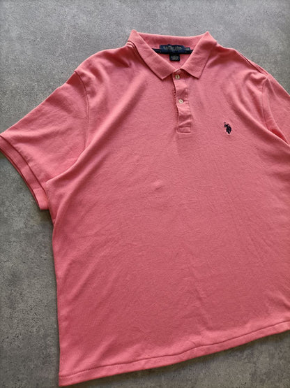 Polo Vintage Croppata Uomo – Rosa Pesca U.S. Polo Assn. (Taglia L IT / Etichetta 2XL)