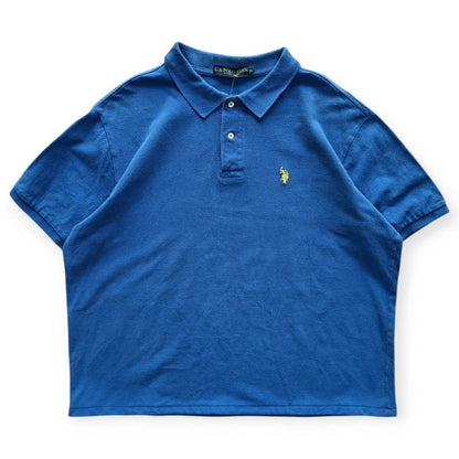 Polo Vintage Croppata Uomo – Blu U.S. Polo Assn. (Taglia M IT / Etichetta XL)